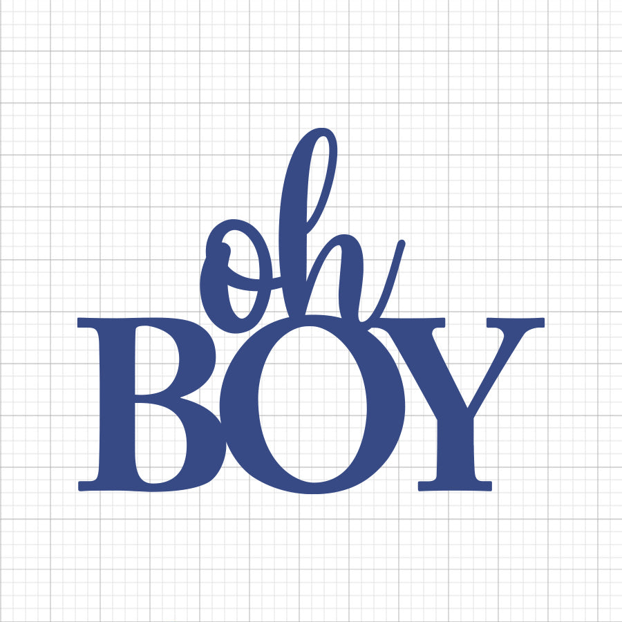 Oh Boy SVG Cake Topper