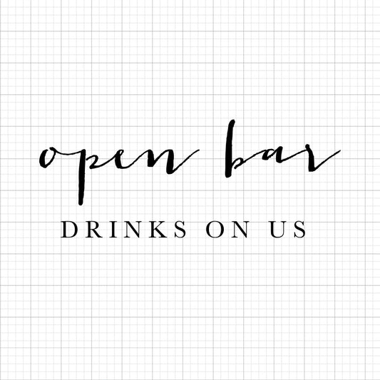 Open Bar Sign SVG