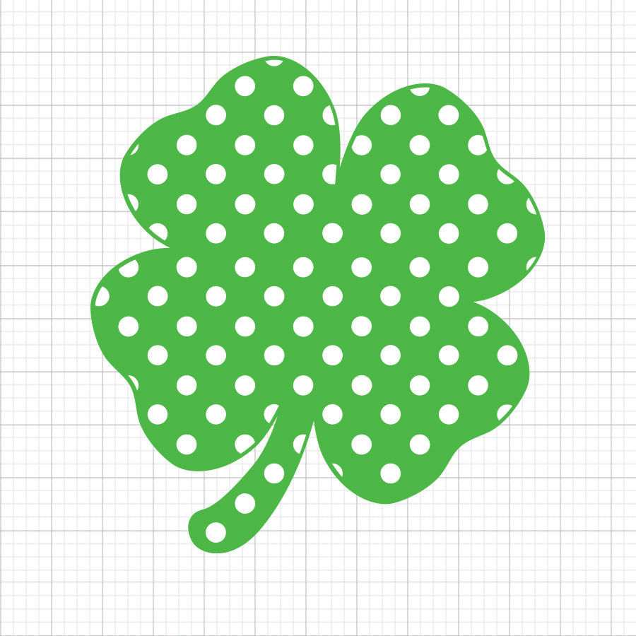 Polka Dot Shamrock SVG