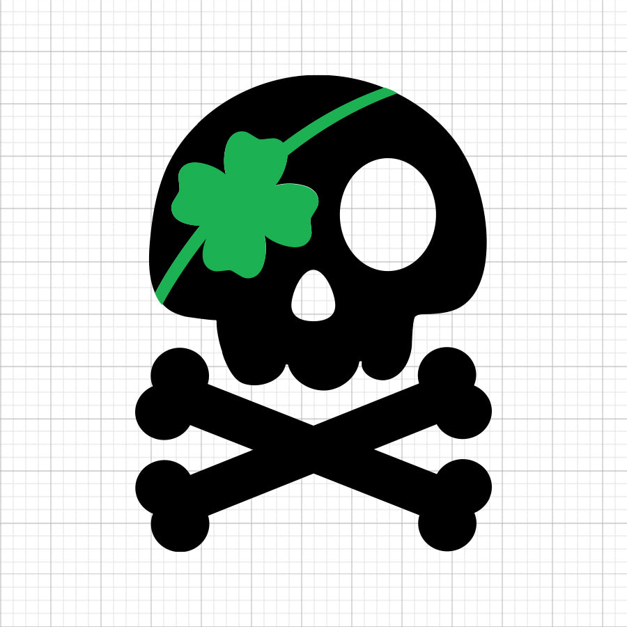 Skull Clover SVG