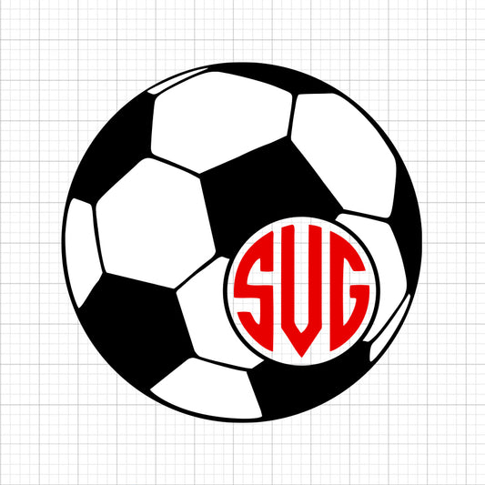 Soccer Ball SVG Monogram