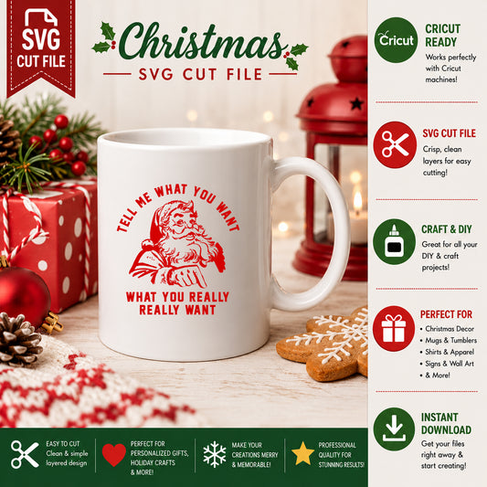 Tell Me What You Want SVG Saying