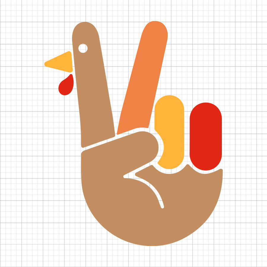 Turkey Peace Sign SVG