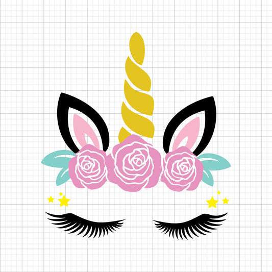 Unicorn Roses SVG