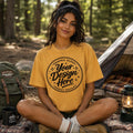 Mustard Comfort Colors 1717 T-Shirt Mockup | Camping Lifestyle Apparel (Digital Download)