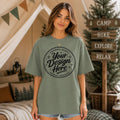 Moss Comfort Colors 1717 T-Shirt Mockup | Camping Adventure Apparel (Digital Download)