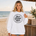 White Gildan 18000 Mockup | Bride Lifestyle Sweatshirt Mockup (Digital Download)