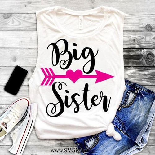 Big Sister SVG Saying