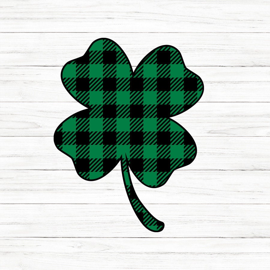 Plaid Clover SVG