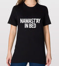 American Apparel Namast'ay In Bed Soft Unisex Fine Jersey Tshirt, Unisex Tshirt, Soft Tee, Womens Graphic Tee, Mens Graphic Tee