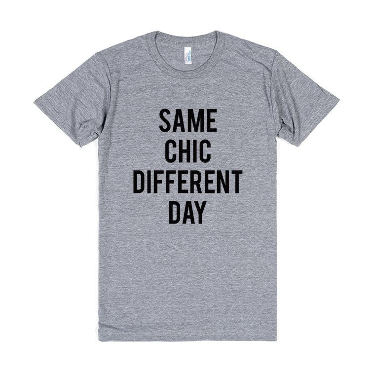American Apparel Same Chic Different Day Tri Blend, American Apparel, Soft Tee, Unisex Graphic Tee