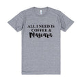 American Apparel All I Need Is Coffee And Mascara Tri Blend, American Apparel, Soft Tee, Unisex Graphic Tee