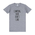 American Apparel, Camping Hair Don't Care Tri Blend, Soft Tee, Unisex Graphic Tee