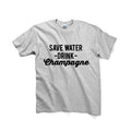 Save Water Drink Champagne Unisex Graphic Tshirt, Adult Tshirt, Graphic Tshirt For Men & Women