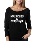 Muscles And Mascara Wide Neck Shirt, Graphic Shirt For Women
