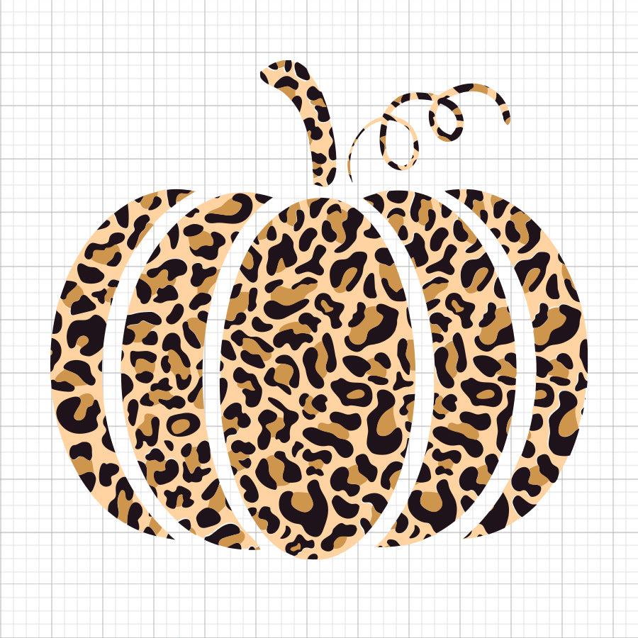 Leopard Print Pumpkin SVG