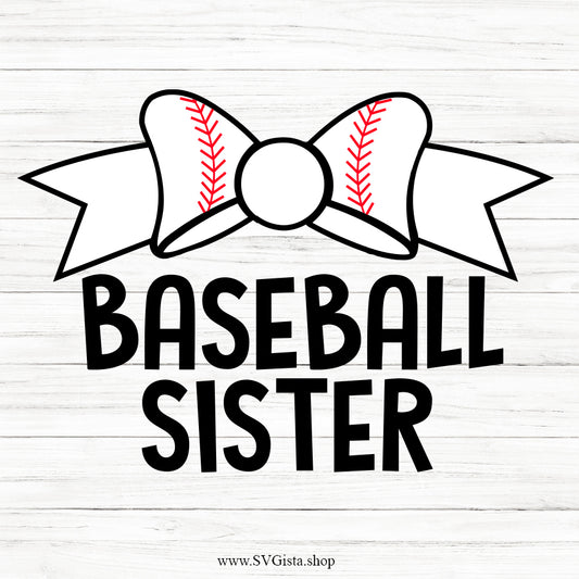 Baseball Sister SVG Saying