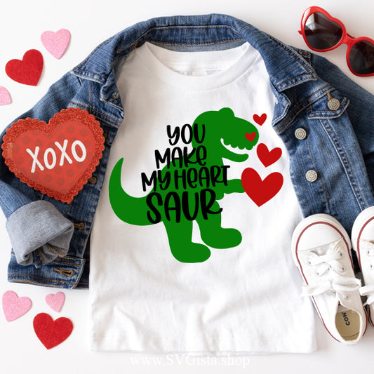 You Make My Heart Saur SVG Saying