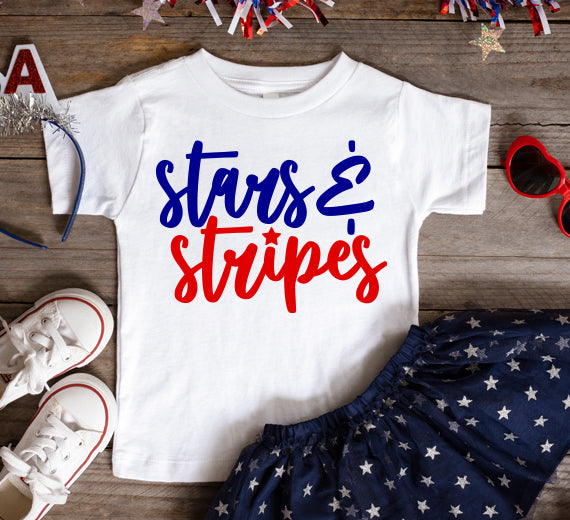 Stars And Stripes SVG Saying