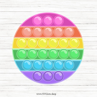 Pop It Fidget Toy SVG