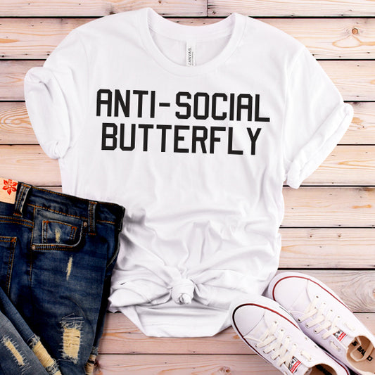 Anti-Social Butterfly SVG Saying