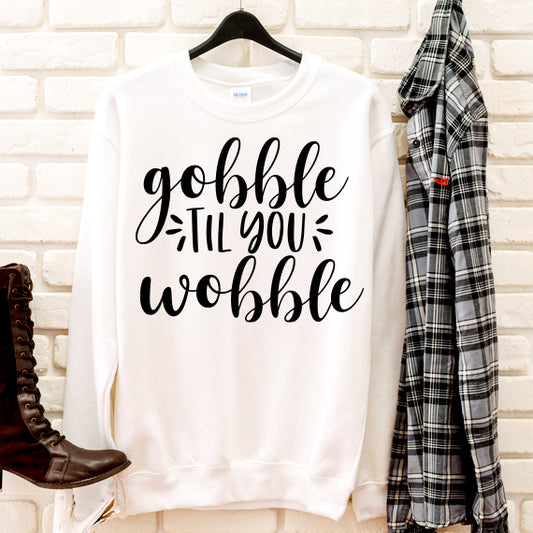 Gobble Til You Wobble SVG Saying