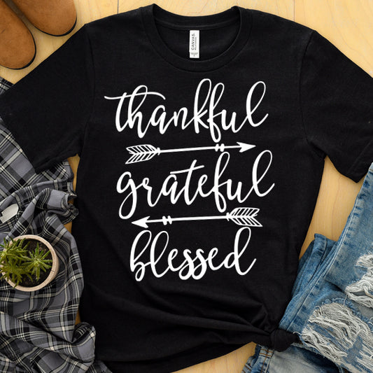 Thankful Grateful Blessed SVG Saying