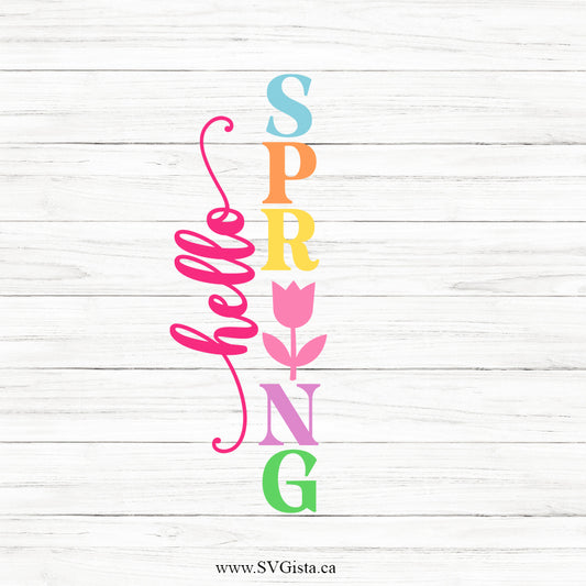 Hello Spring SVG Porch Sign