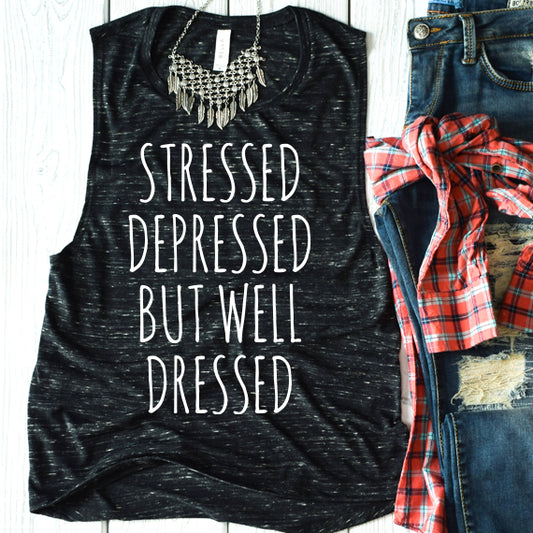 Stressed Depressed SVG Saying