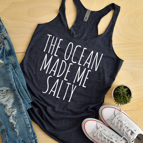 The Ocean Made Me Salty SVG Saying