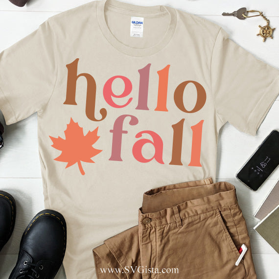 Hello Fall SVG Saying
