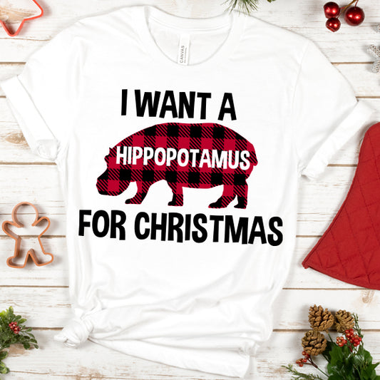I Want A Hippopotamus SVG Saying