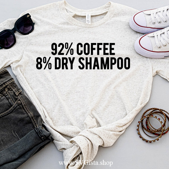 92 Percent Coffee SVG Saying