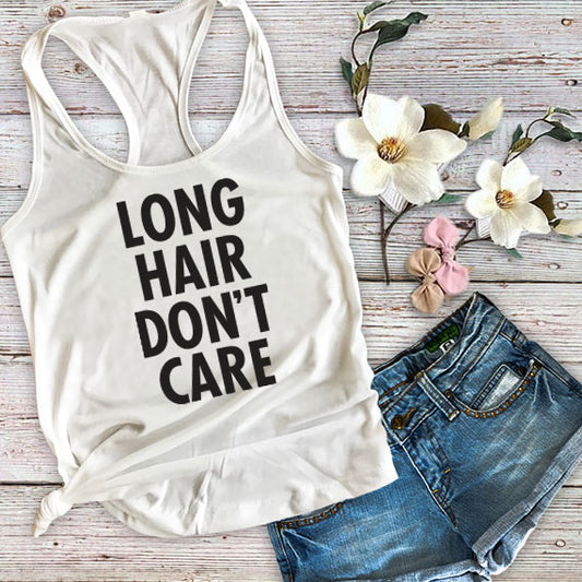 Long Hair Don't Care SVG Saying