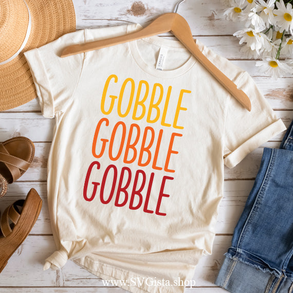 Gobble Gobble Gobble SVG Saying