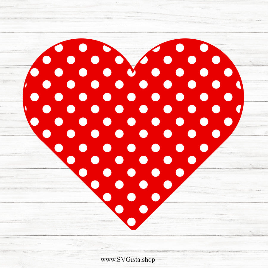 Polka Dot Heart SVG