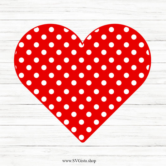 Polka Dot Heart SVG