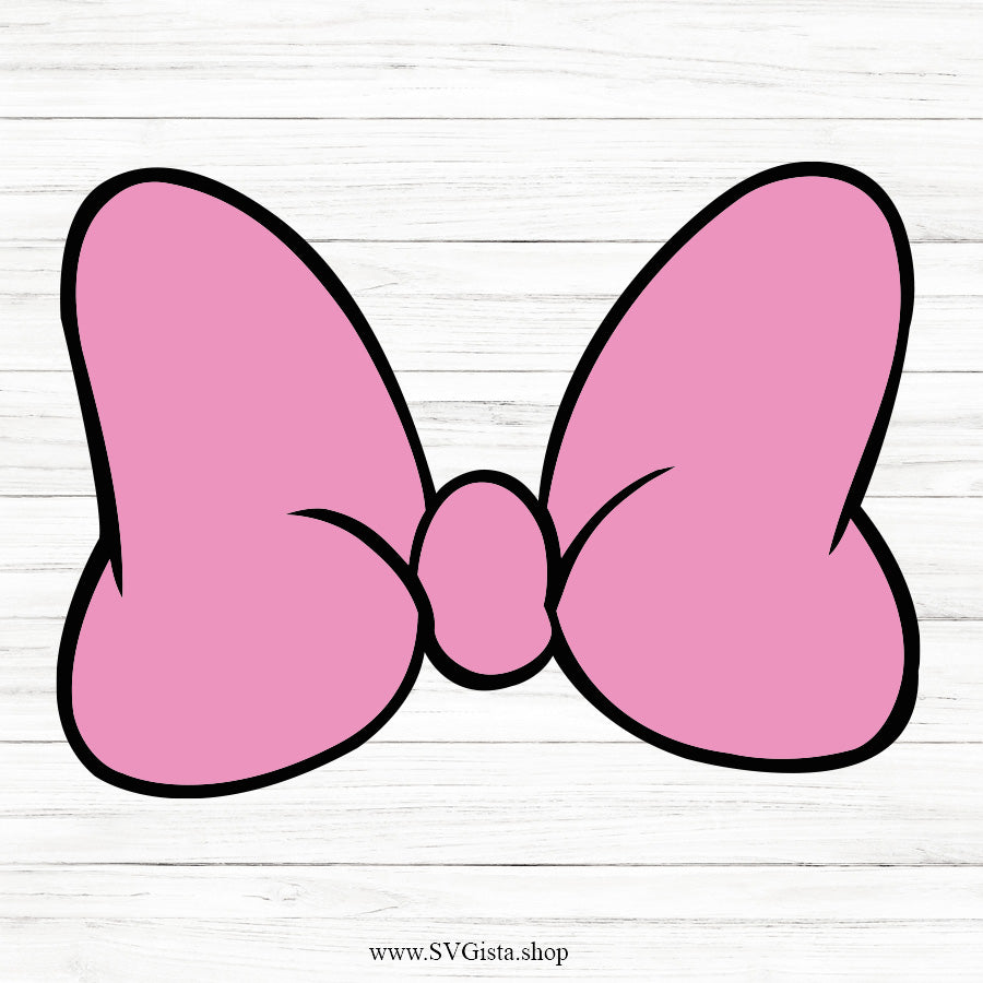 Pink Bow SVG Clipart