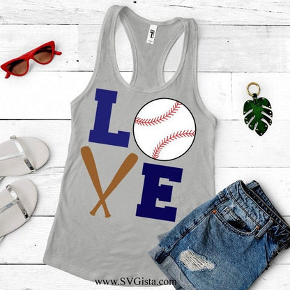 Love Baseball SVG Saying