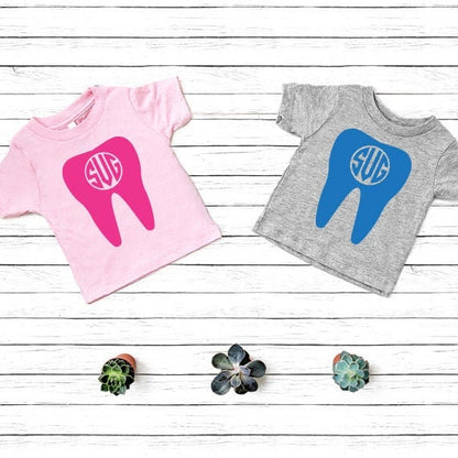 Tooth Monogram SVG Clipart