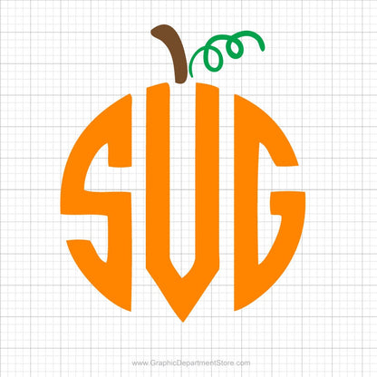 Pumpkin Monogram SVG Clipart