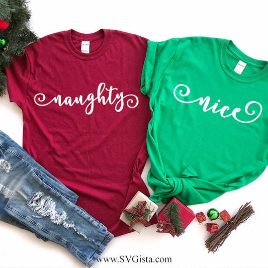 Naughty Nice SVG Saying