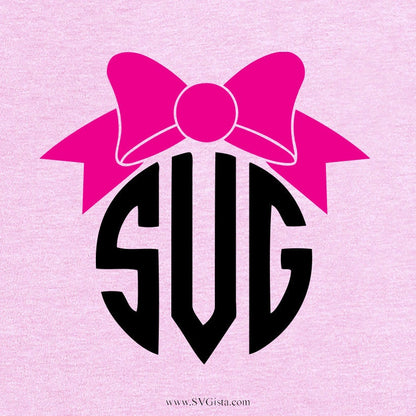 Bow Monogram SVG Clipart