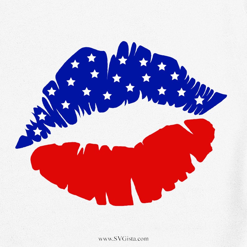 Flag Lips SVG