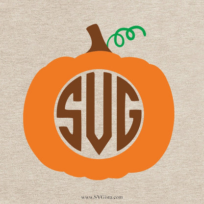 Pumpkin Monogram SVG Clipart
