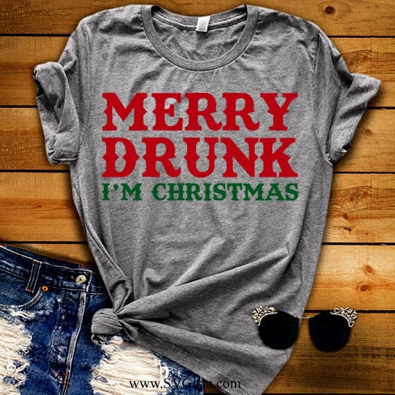 Merry Drunk I'm Christmas SVG Saying