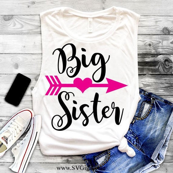 Big Sister SVG Saying