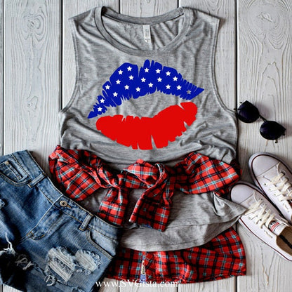 Flag Lips SVG
