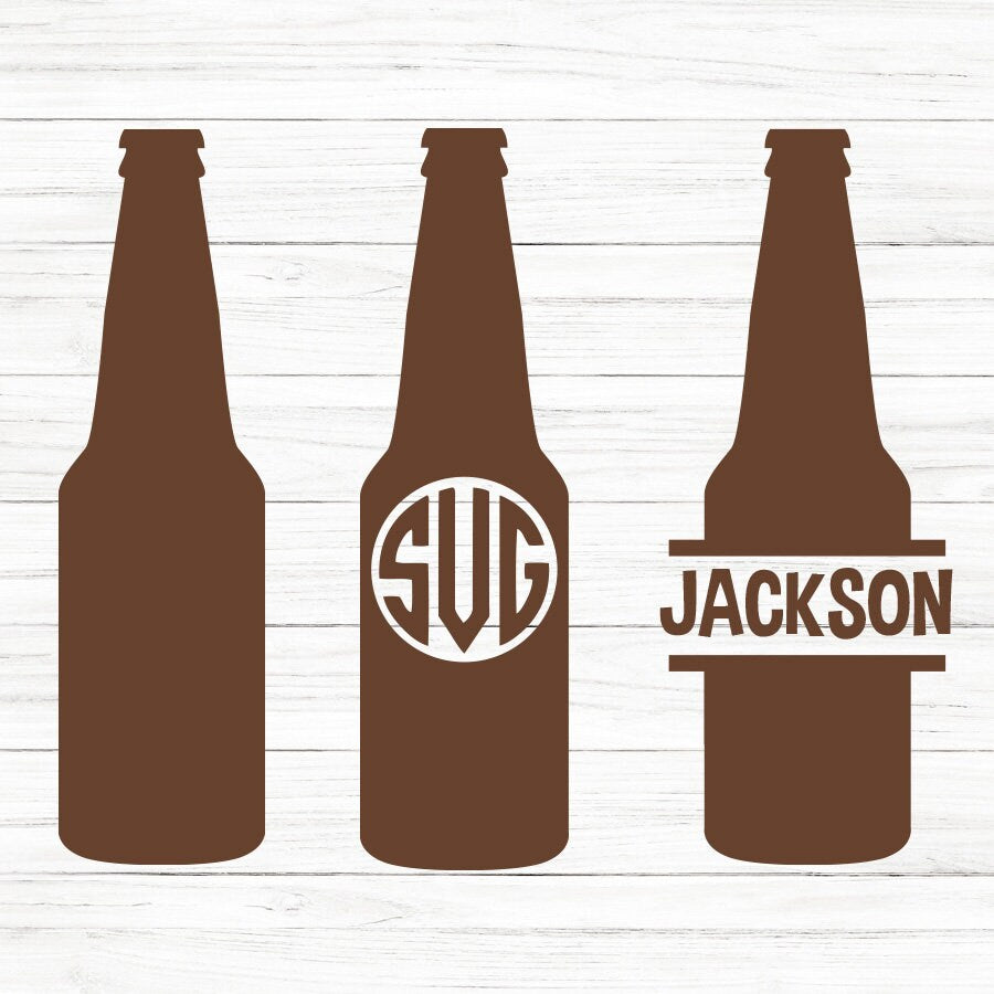 Beer Bottle SVG Monogram