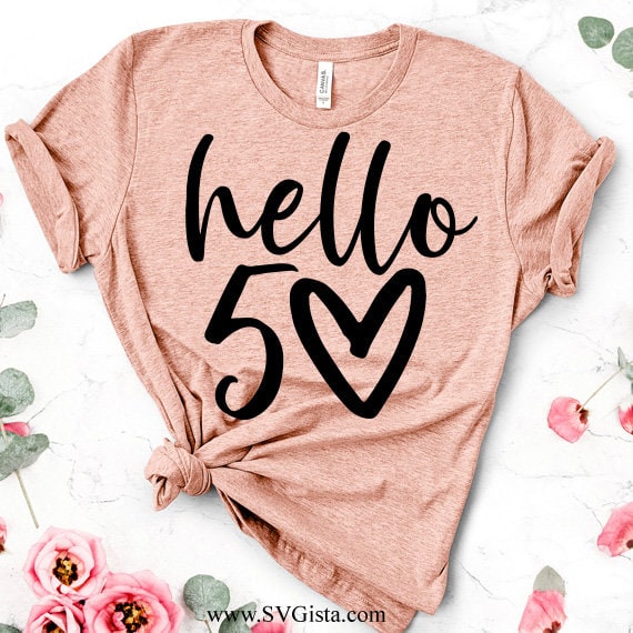 Hello 50 SVG Saying